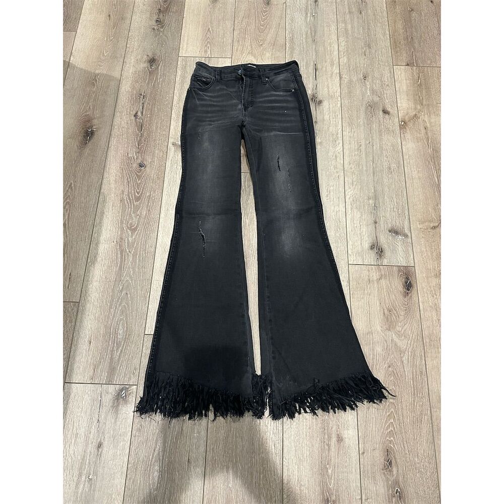 Insane gene Women's High Rise Black Super Flare